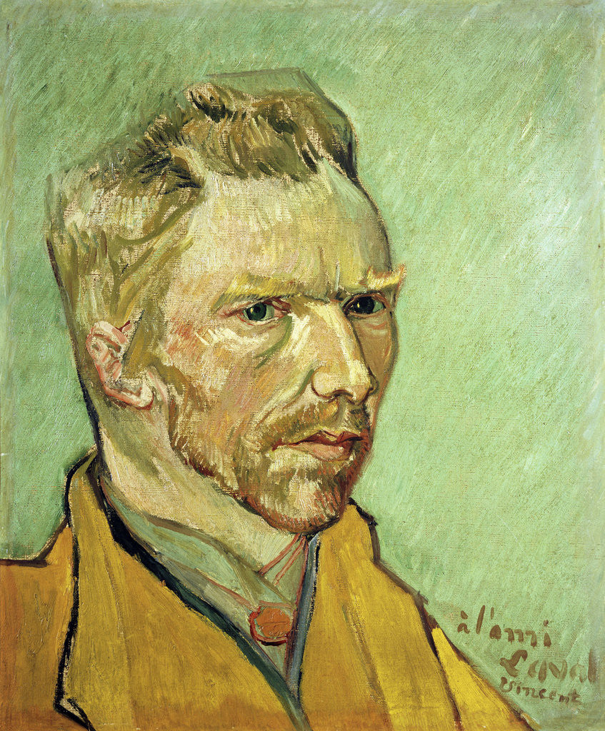 Detail of Self Portrait by Vincent Van Gogh