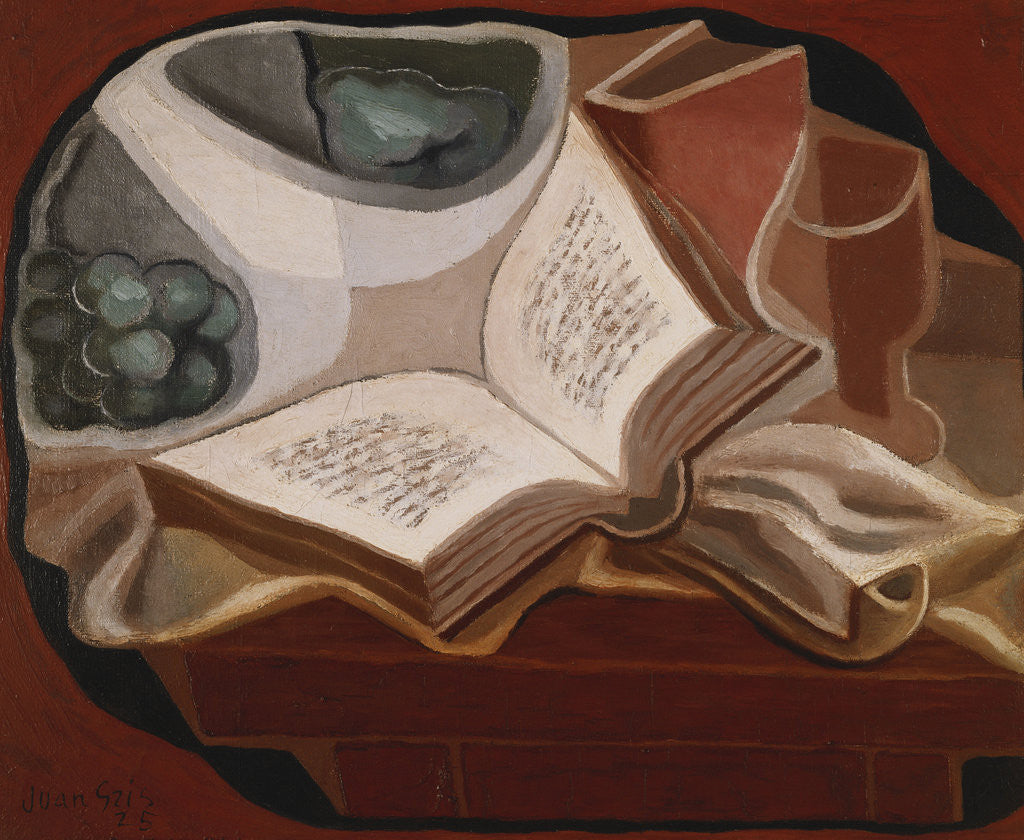 Detail of Book and Fruit Bowl by Juan Gris