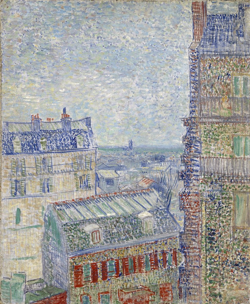 Detail of View from Theo's Apartment by Vincent Van Gogh