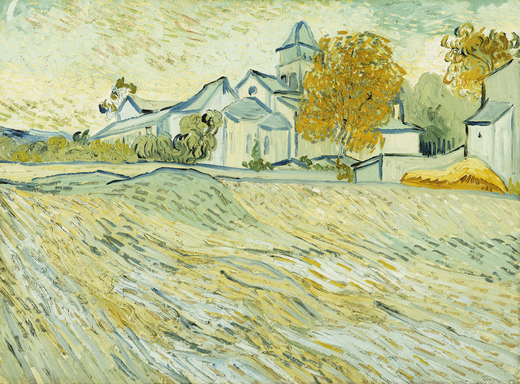 Detail of View of Asylum and Saint-Remy Chapel by Vincent Van Gogh