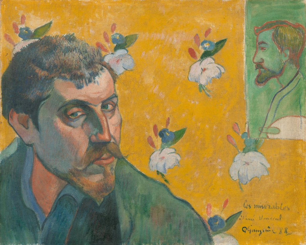 Detail of Self-Portrait with Portrait of Bernard, 'Les Misérables' by Paul Gauguin