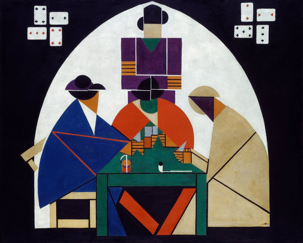 Detail of Card Players by Theo van Doesburg