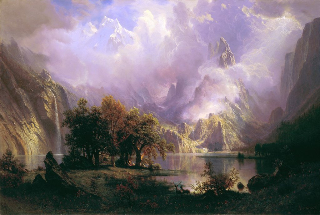 Detail of Rocky Mountain Landscape by Albert Bierstadt