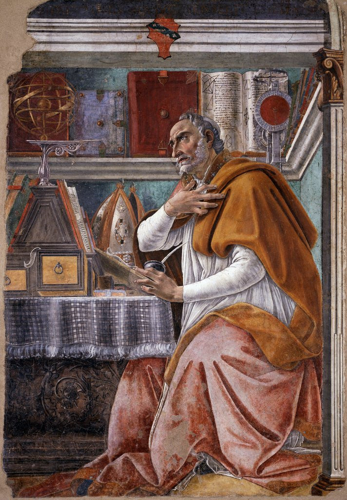 Detail of Saint Augustine in His Study by Sandro Botticelli