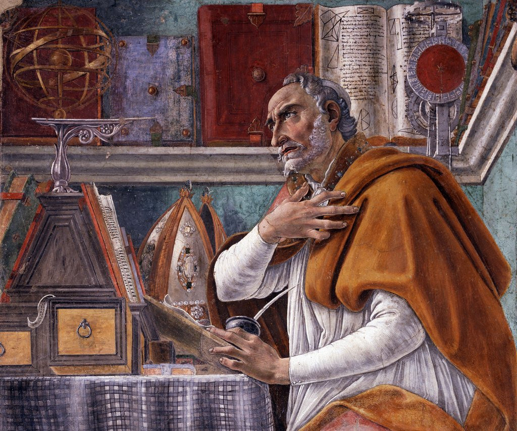 Detail of Detail of Saint Augustine in His Study by Sandro Botticelli