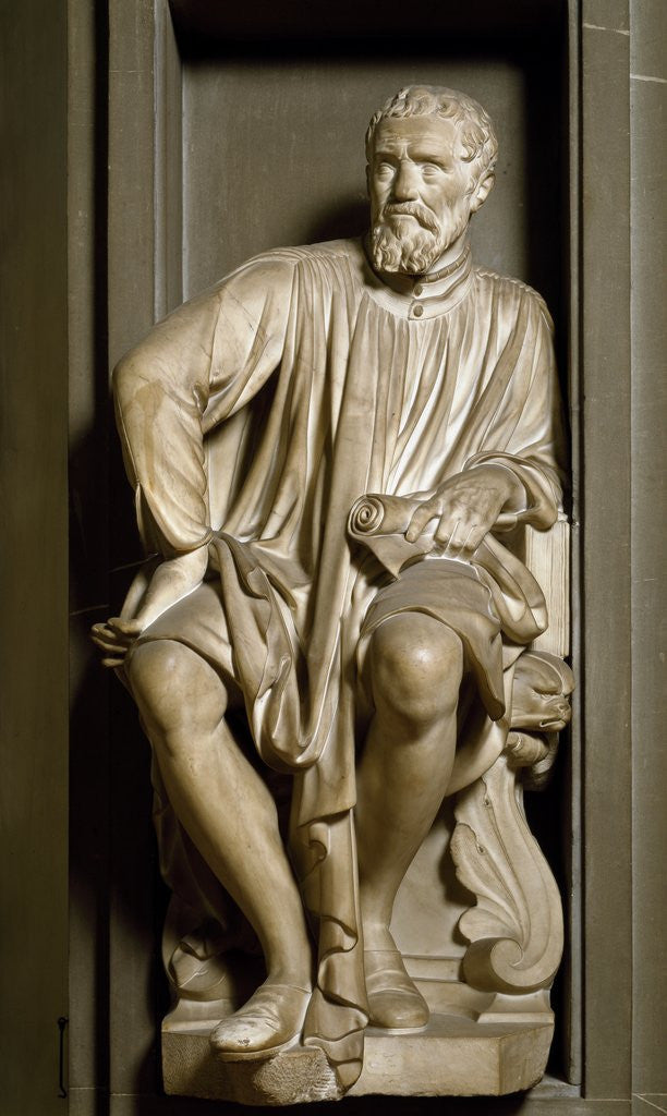 Detail of Sculpture of Michelangelo by Antonio Novelli
