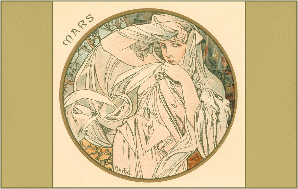 Detail of Art Nouveau Mars by Corbis