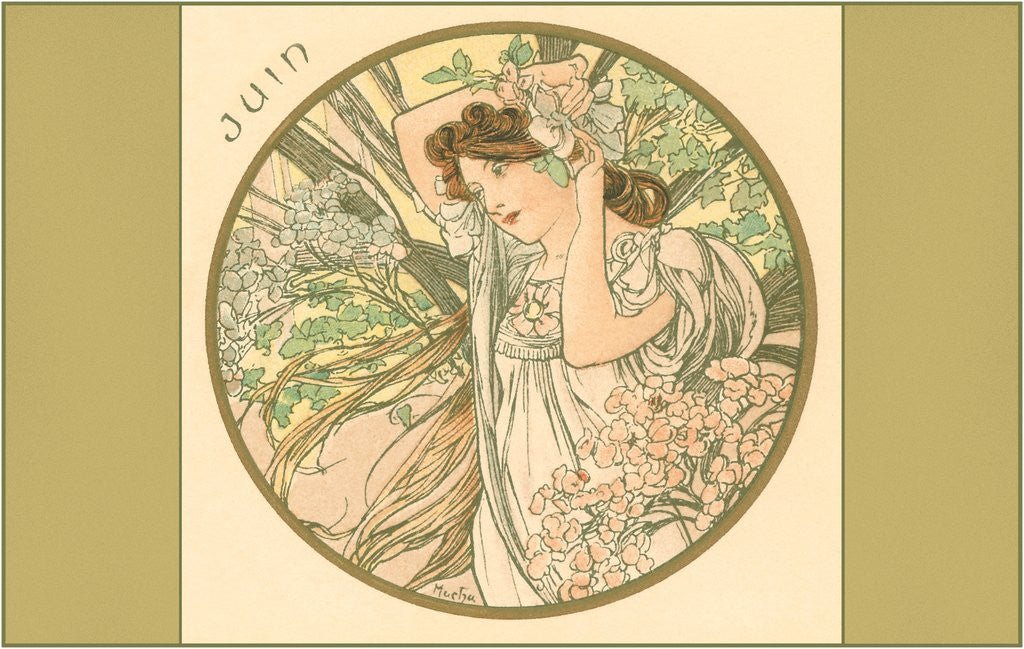 Detail of Art Nouveau Juin by Corbis