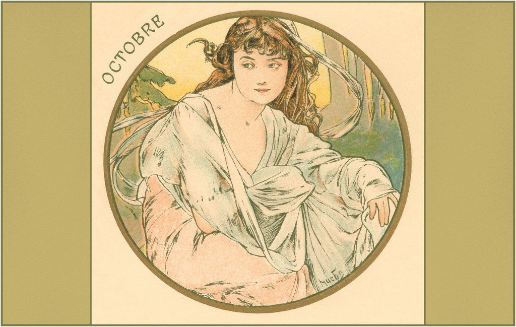 Detail of Art Nouveau Octobre by Corbis