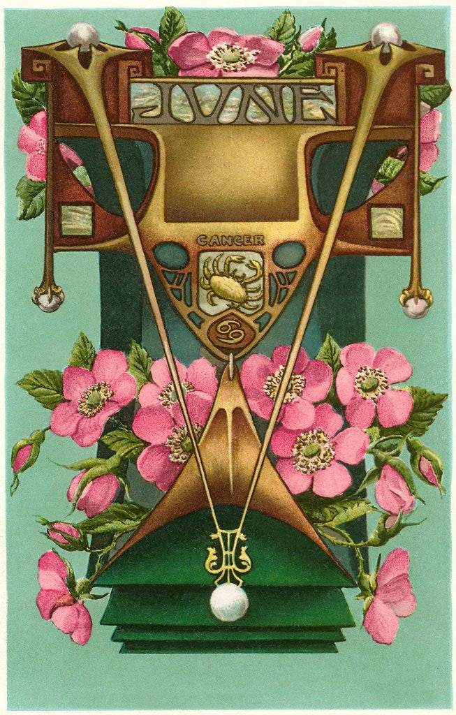 Detail of Art Nouveau June, Cancer by Corbis
