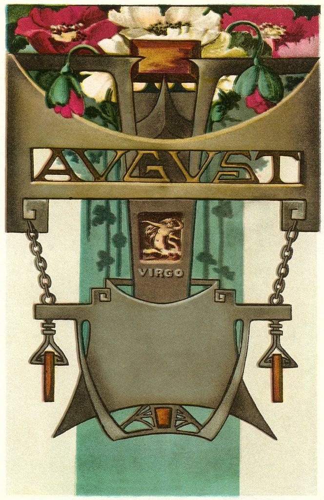 Detail of Art Nouveau August, Virgo by Corbis
