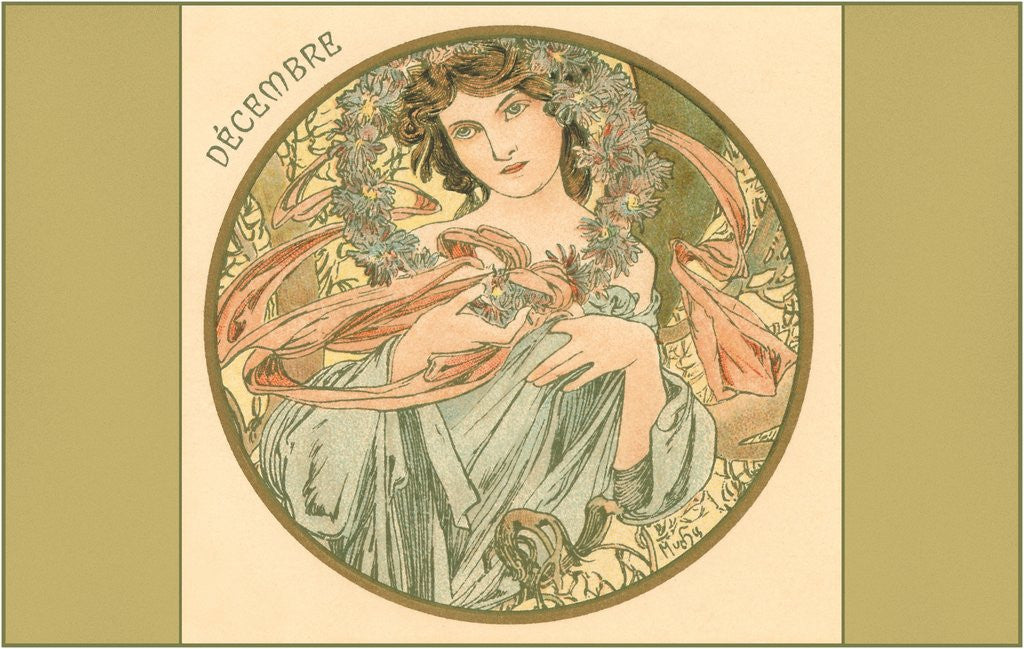 Detail of Art Nouveau Decembre by Corbis