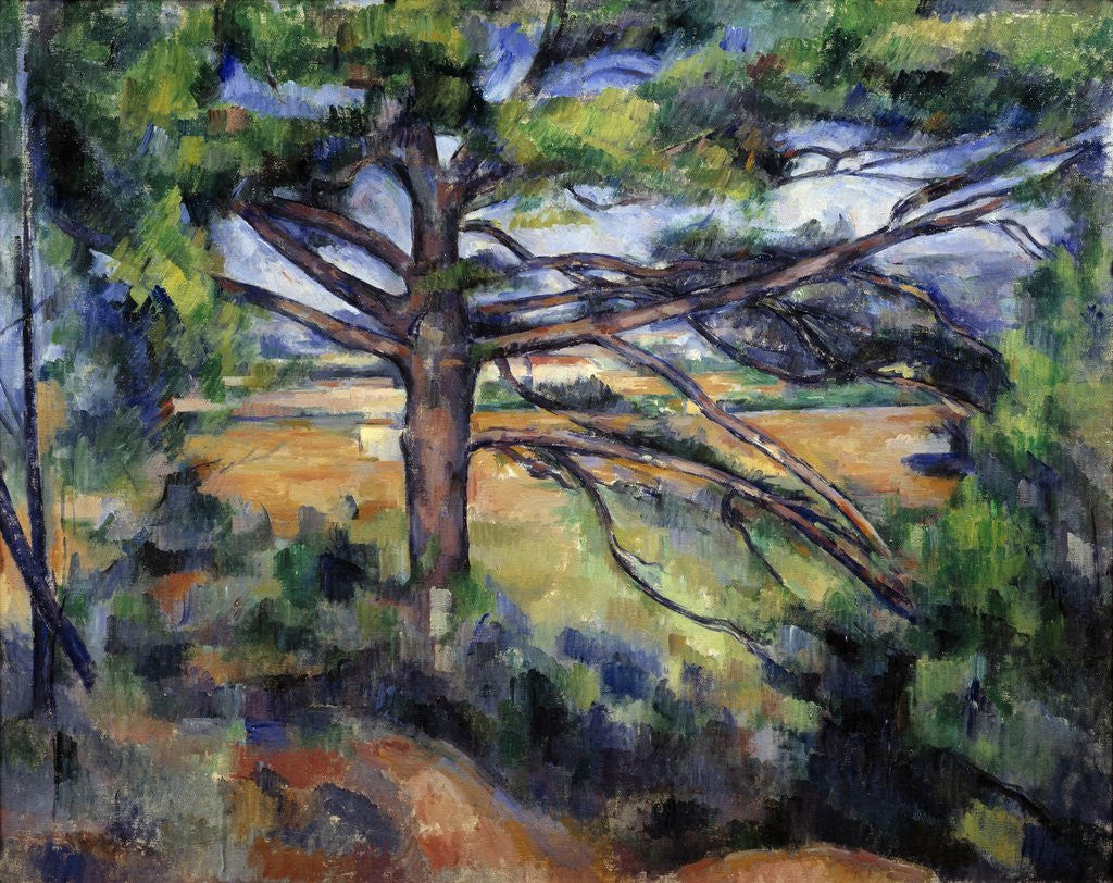 Detail of A big pine tree near Aix by Paul Cezanne