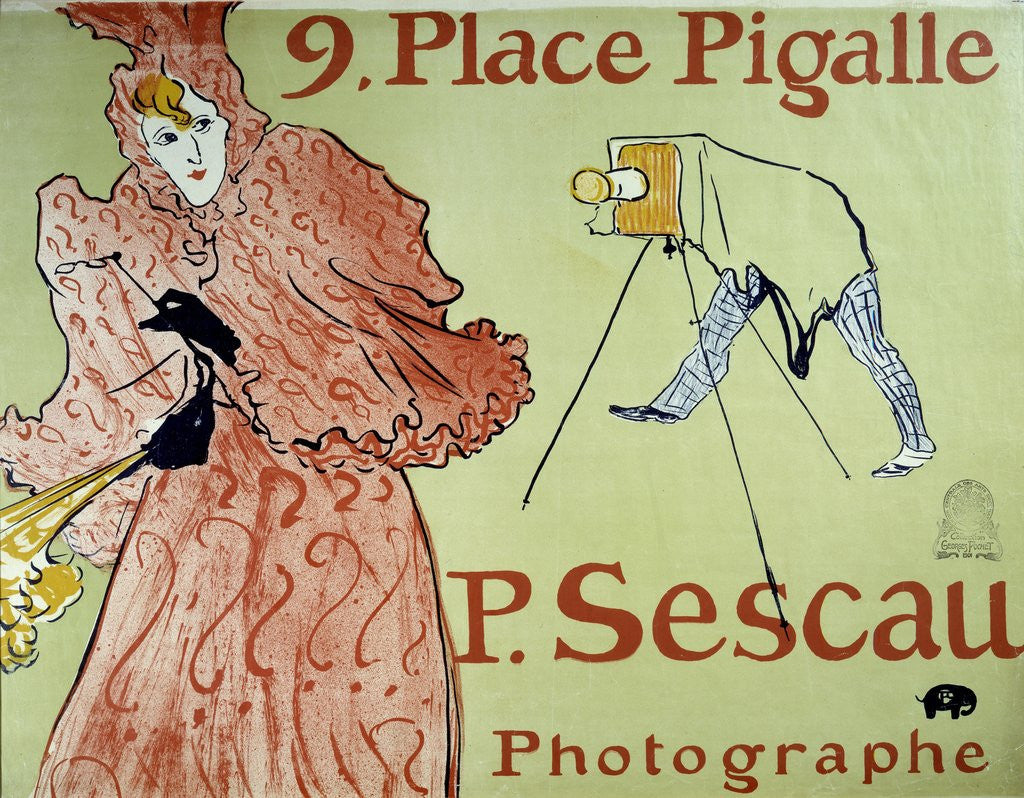Detail of Photographer P. Sescau poster by Henri de Toulouse Lautrec