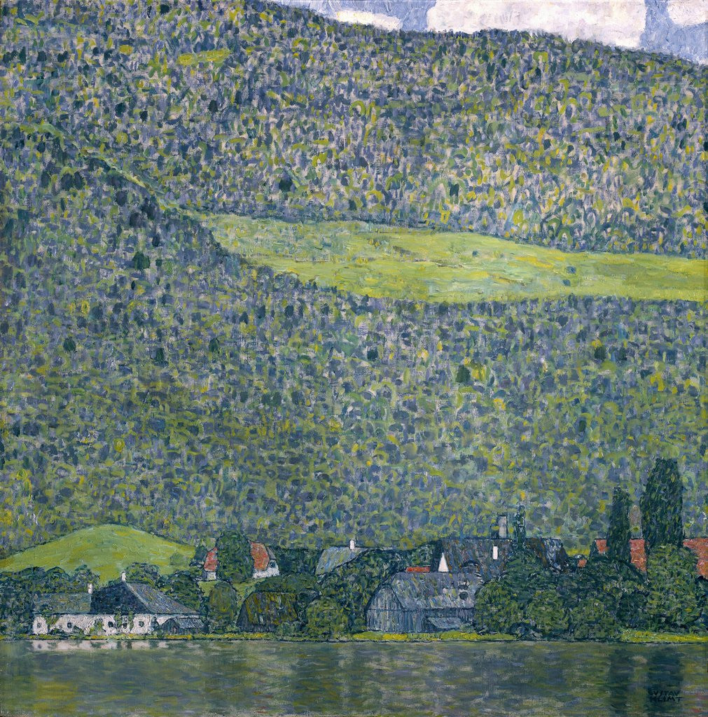 Detail of Unterach on Lake Attersee by Gustav Klimt