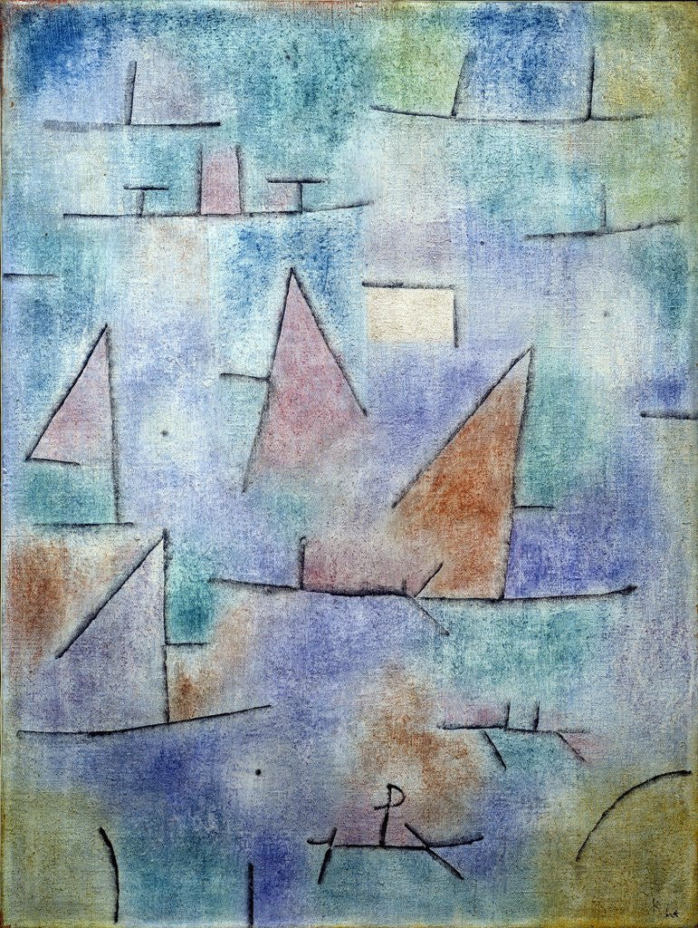 Detail of Harbour and Sailboats by Paul Klee