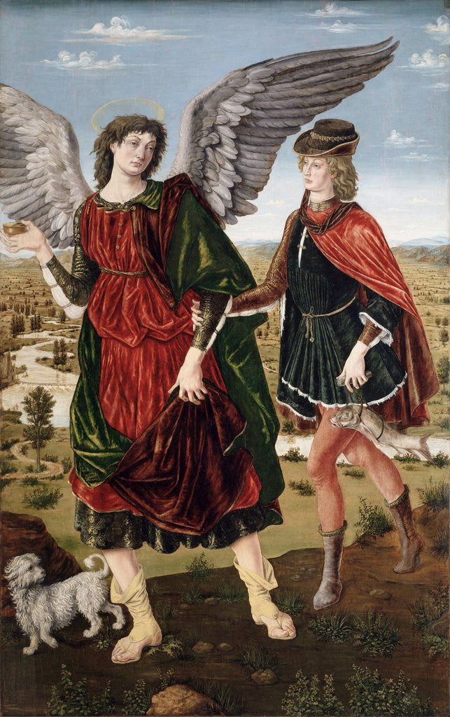 Detail of Tobias and the Archangel Raphael by Antonio Pollaiuolo