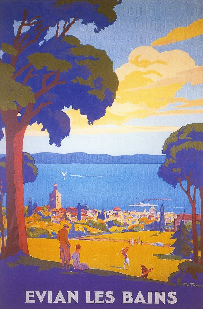 Detail of Travel Poster for Evian les Bains by Corbis