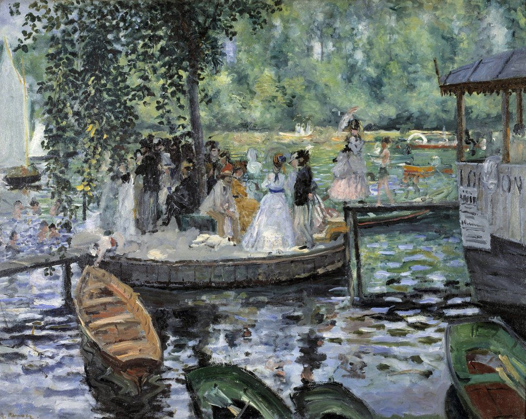 Detail of La Grenouillere by Pierre Auguste Renoir