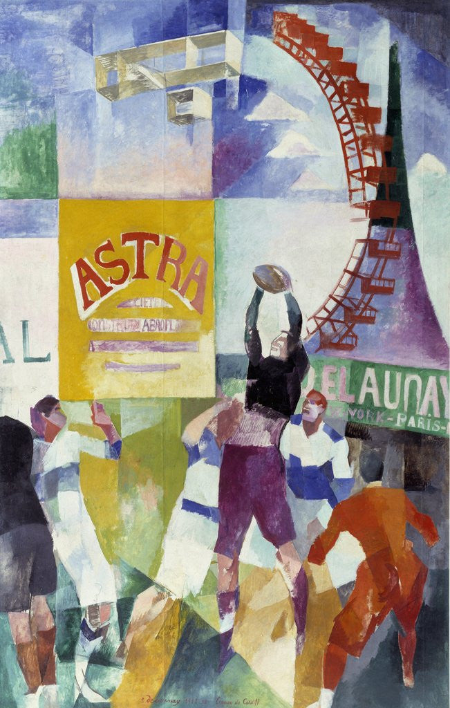 Detail of The Cardiff Team by Robert Delaunay