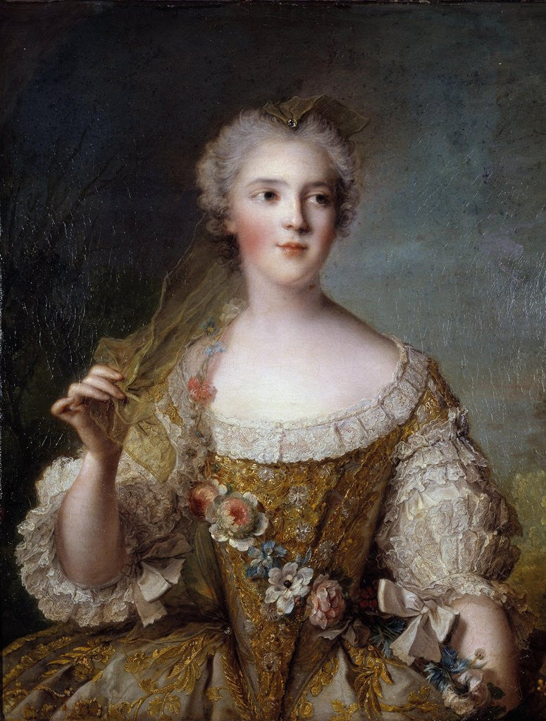 Detail of Portrait of Madame Sophie de France by Jean-Marc Nattier