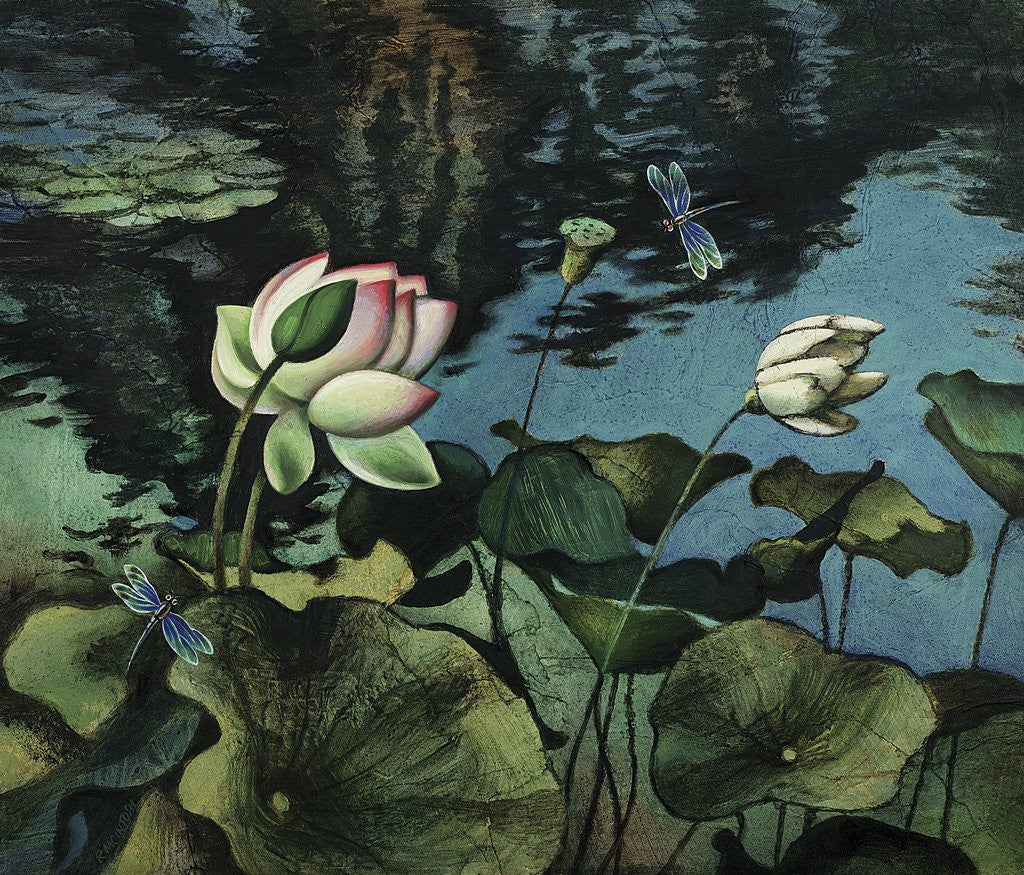 Detail of Lotus Collage by Robert McIntosh