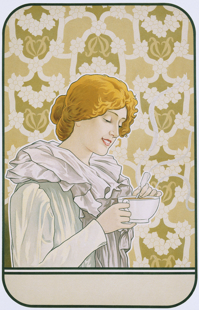 Detail of Art Nouveau Poster Advertising Hot Chocolate by Corbis