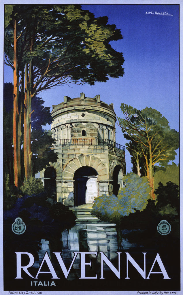 Detail of Ravenna Travel Poster by Attilio Rauaglia