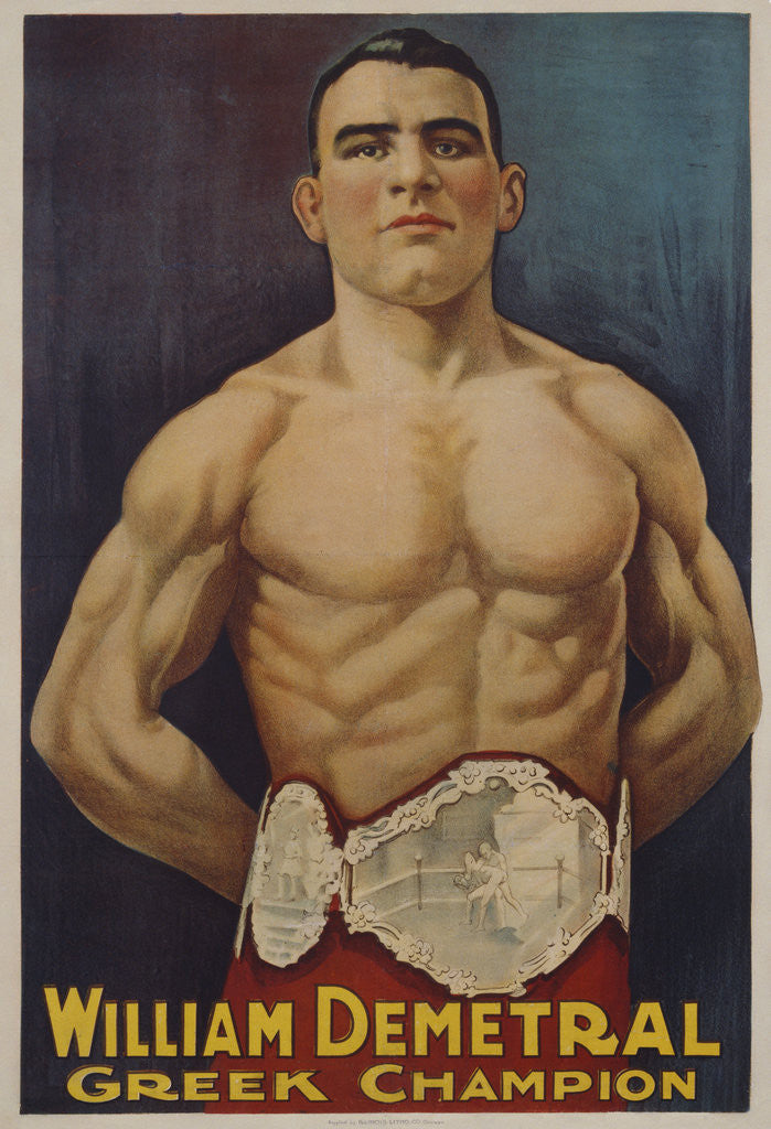 Detail of William Demetral Greek Champion Poster by Corbis