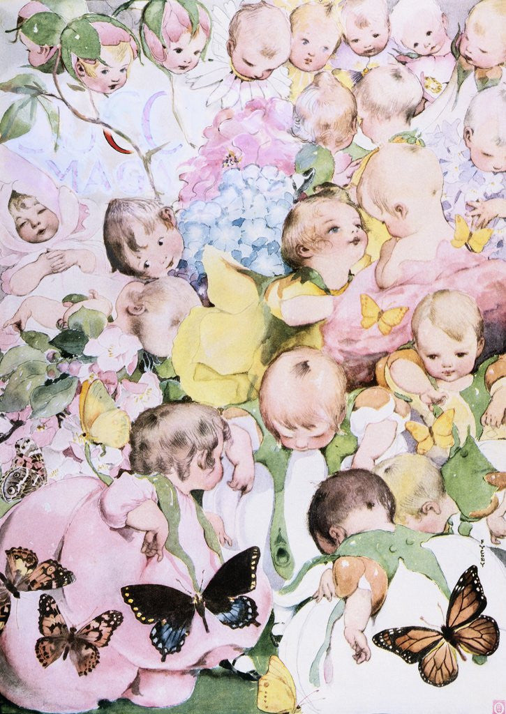 Detail of A Garden of Babies by Fanny Cory