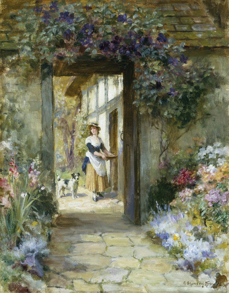 Detail of Through the Garden Door by George Sheridan Knowles