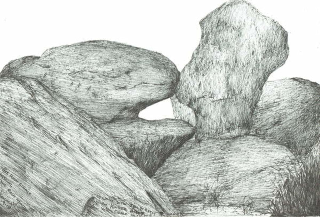 Detail of Kissing rocks on Kinder Scout, 2007 by Vincent Alexander Booth