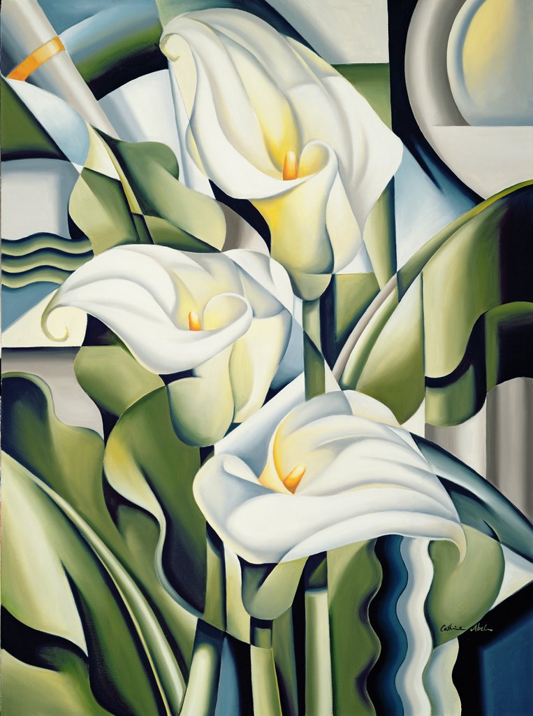 Detail of Cubist Lilies, 2002 by Catherine Abel