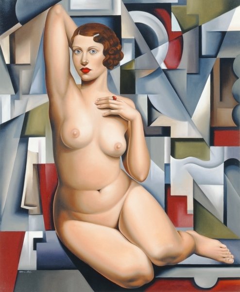Detail of Seated Cubist Nude, 2003 by Catherine Abel