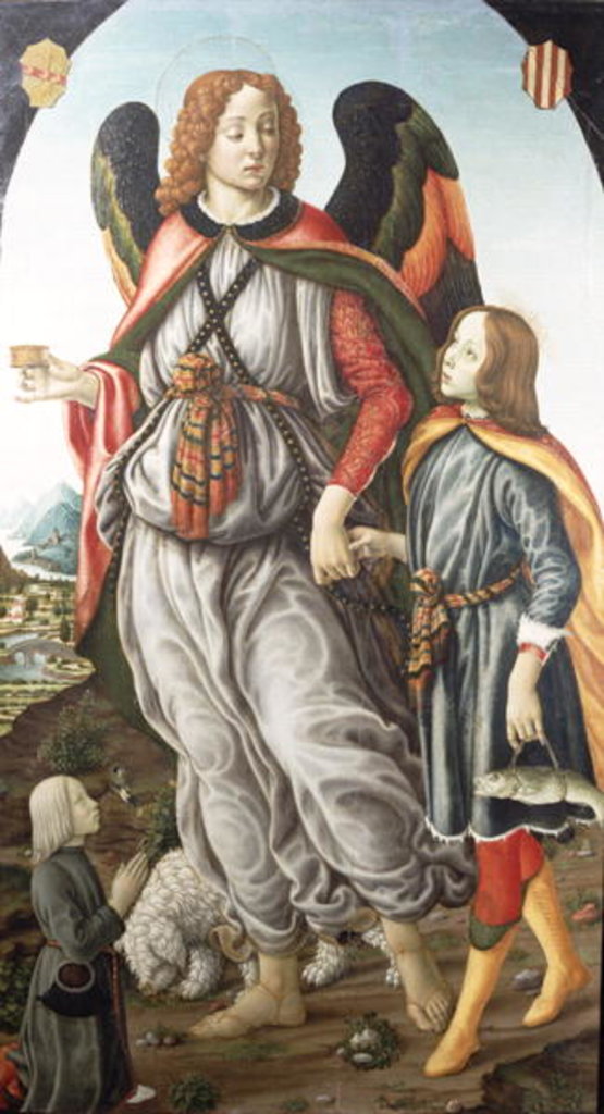 Detail of Tobias and the Archangel Raphael by Francesco Botticini