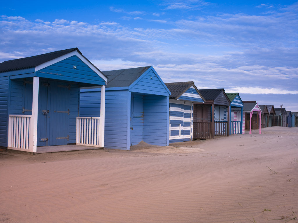 Detail of Beach Huts, West Wittering Beach, UK by Assaf Frank