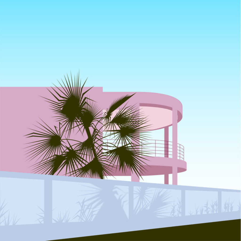 Detail of Art Deco Beach House, 2017 by Claire Huntley
