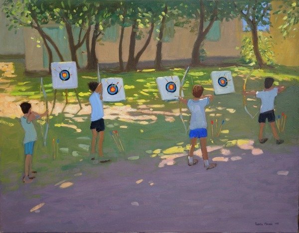 Detail of Archery practise, France, 1998 by Andrew Macara
