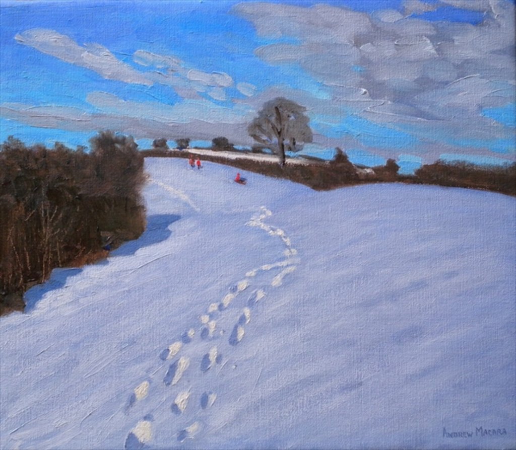Detail of Footprints in the Snow by Andrew Macara