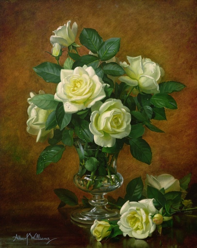 Detail of Yellow Roses by Albert Williams