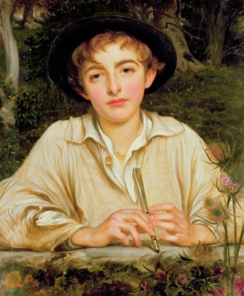 Detail of Rustic Music by Frederic Leighton