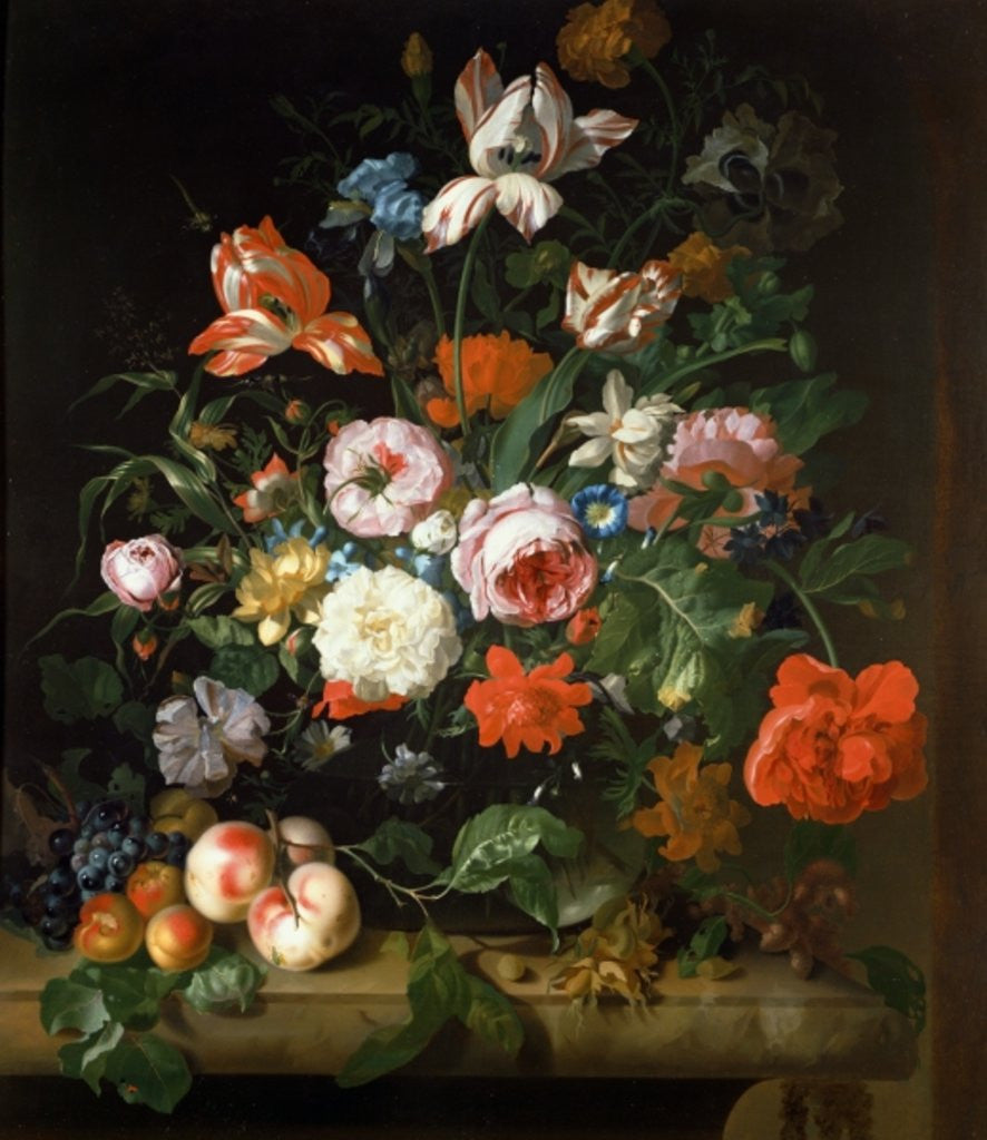 Detail of Still life with flowers by Rachel Ruysch