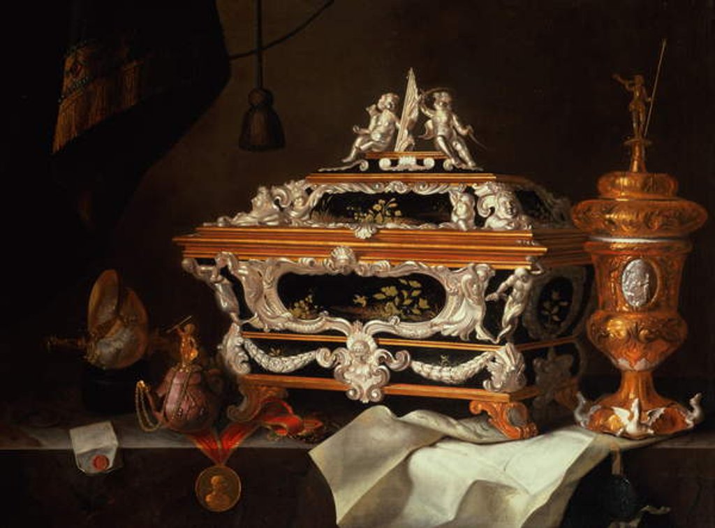 Detail of A Celebration of the Goldsmith's Art by Pieter Gerritsz. van Roestraten