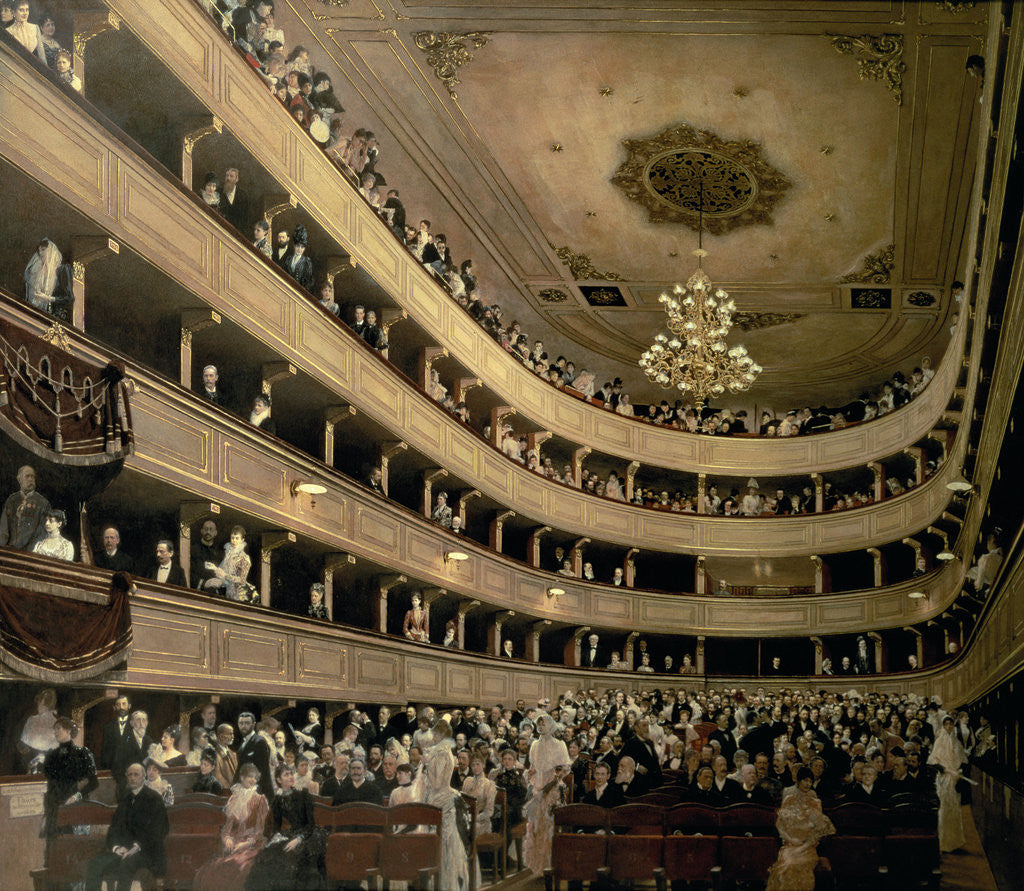Detail of The Auditorium of the Old Castle Theatre by Gustav Klimt