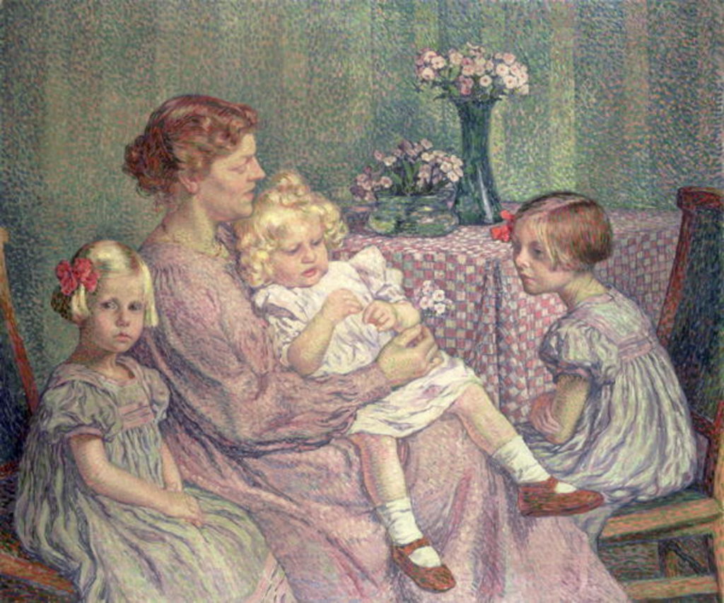 Detail of Madame van de Velde and her Children, 1903 by Theo van Rysselberghe