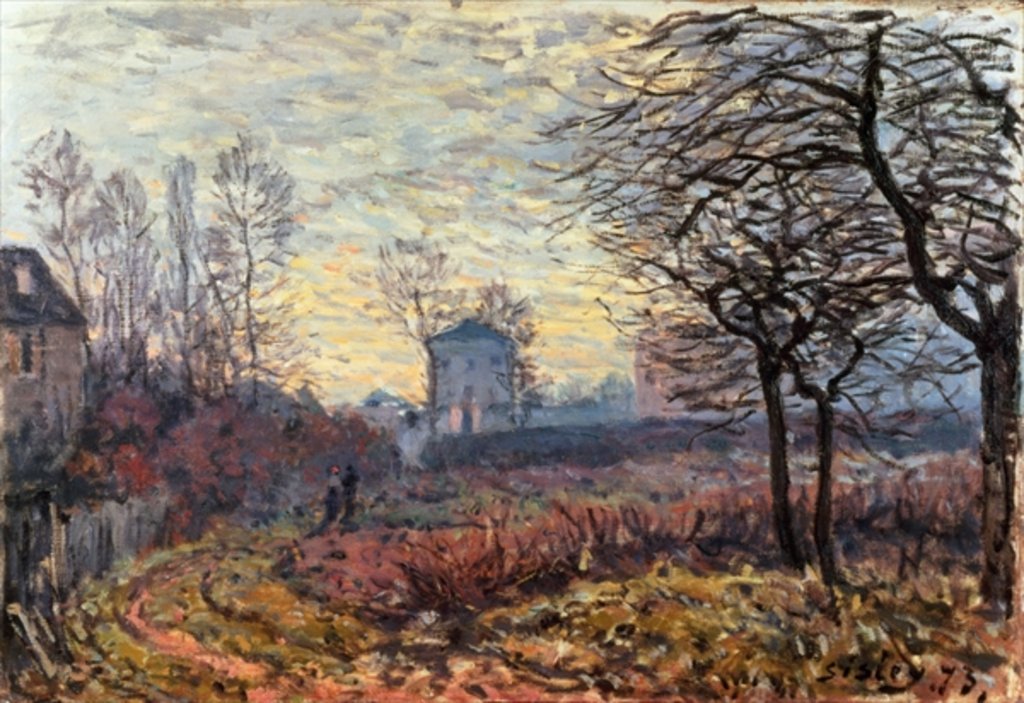 Detail of Landscape near Louveciennes, 1873 by Alfred Sisley