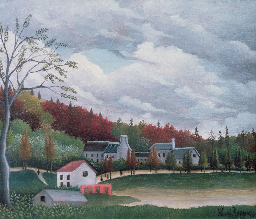 Detail of The Bievre at Gentilly, c.1895 by Henri J.F. Rousseau