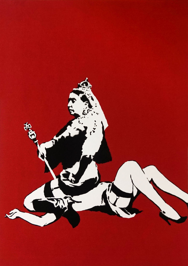 Detail of Queen Vic by Banksy