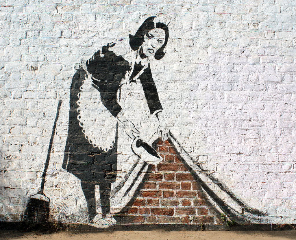 Detail of Street Cleaner by Banksy