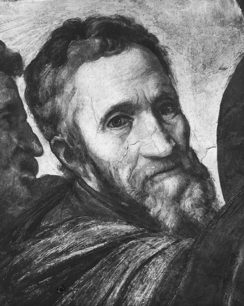 Detail of Painting of Michelangelo by Giorgio Vasari
